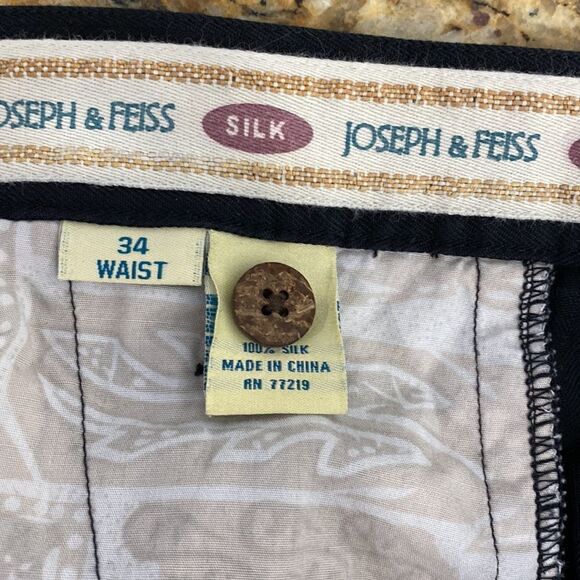 Joseph & Feiss Silk Black Classic Men’s Shorts size 34 - Picture 5 of 10